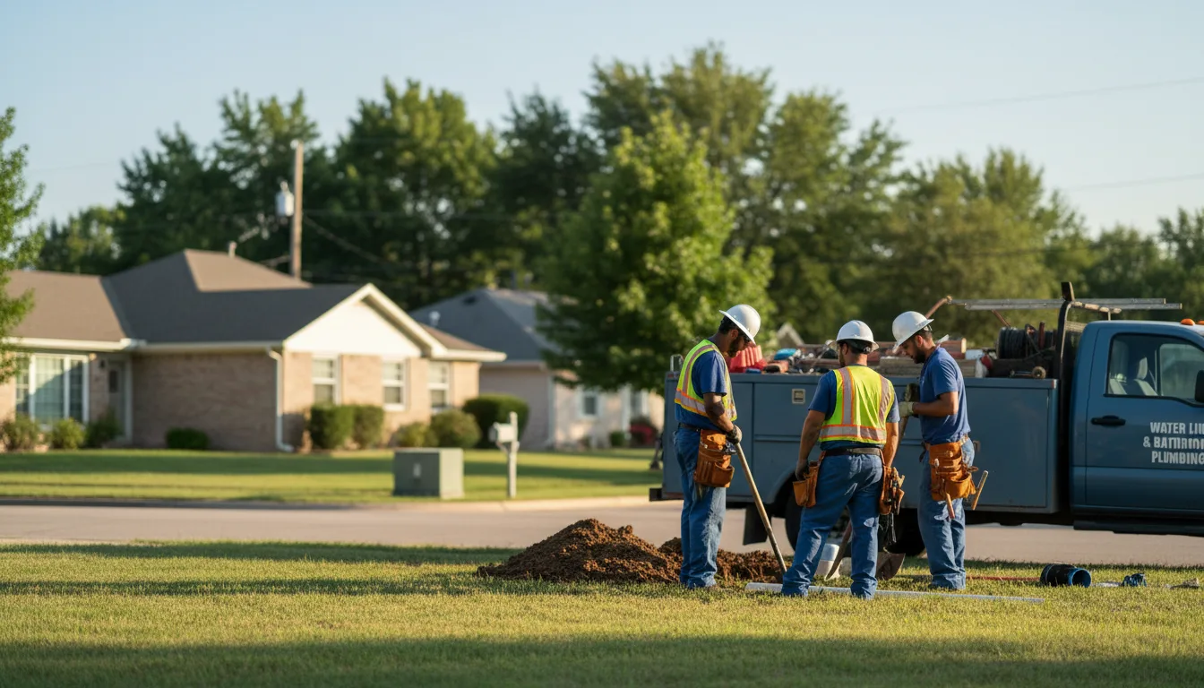Residential water line and bathroom plumbing service in Troy, IN